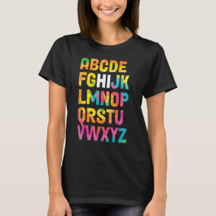 ABCs Hi Kindergarten Alphabet Back To School Teach T-Shirt