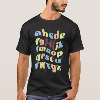 ABCs Hi School Alphabet Groovy Teachers Kids Desig T-Shirt