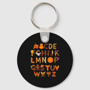 Abcs Learning Kindergarten Teacher Thanksgiving Al Keychain