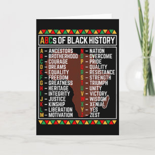 Abcs Of Black History Month Alphabet Learning For Card