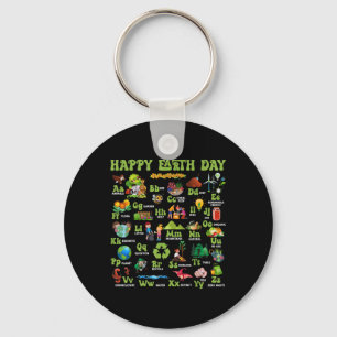 Abcs Of Earth Day Teacher Save Our Planet Nature Keychain