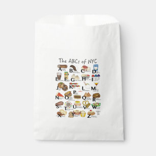 ABCs of NYC Iconic New York City Foods Alphabet Favour Bag