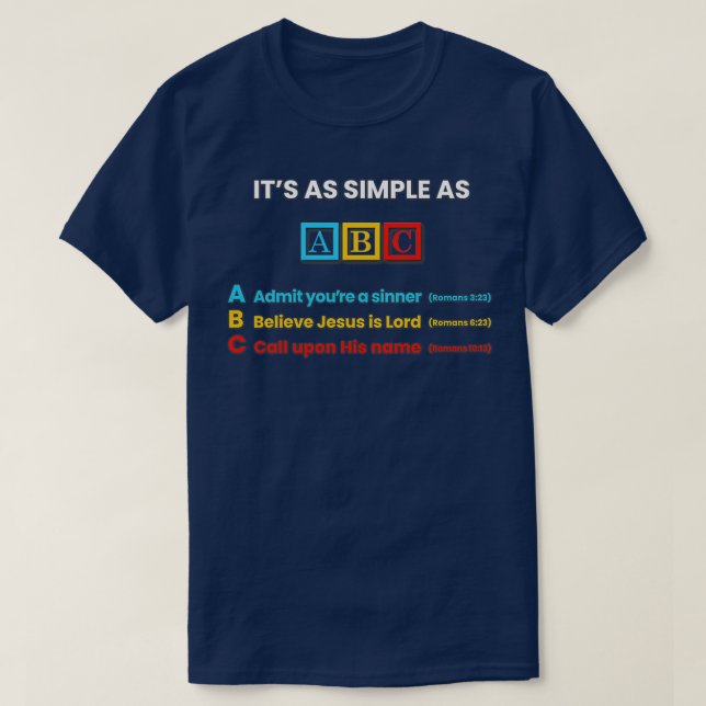 ABCs of Salvation T-Shirt (Design Front)