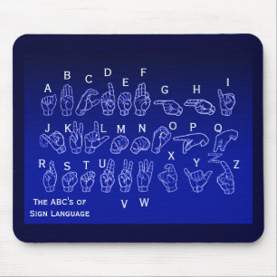 ABCs of Sign Language Mousepad by Janz