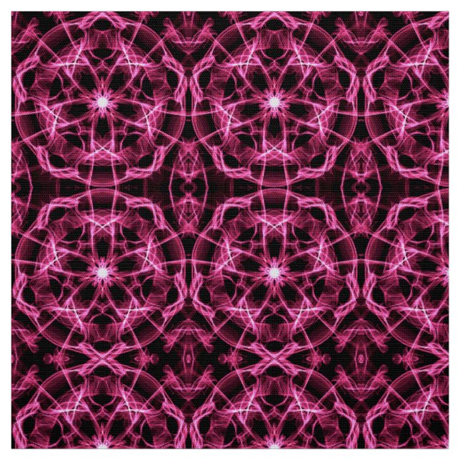 abctract circles dynamic pink mandala pattern fabric (Swatch)