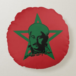 Abd el-Krim Rif Leader Graphic Style Abdelkarim Round Pillow