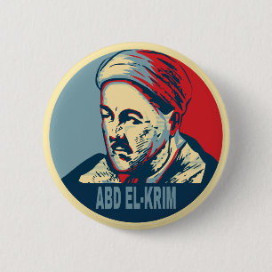 Abd el-Krim Rif Leader Hope Style Abdelkarim 2 Inch Round Button