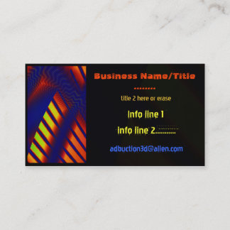 Abduction 3D Abstract PRINTING TECH GEEK MEDIA Business Card