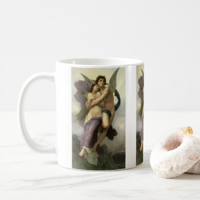 Abduction (aka Ravishment) of Psyche by Bouguereau Coffee Mug (With Donut)