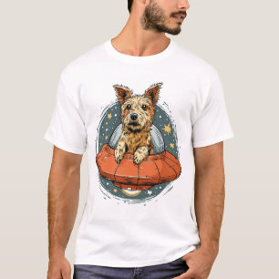 Abduction Dog � UFO Beaming Pup T-Shirt
