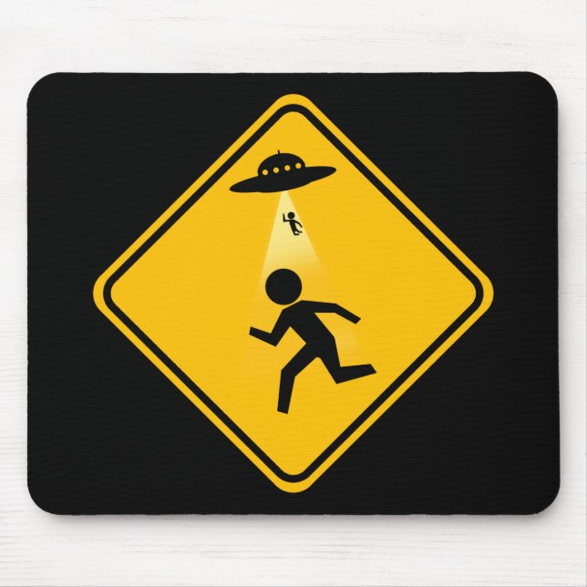 Abduction Road Sign Mouse Pad (Front)