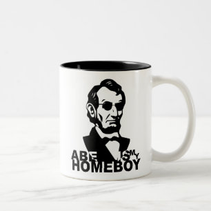 Abe Is My Homeboy Two-Tone Coffee Mug