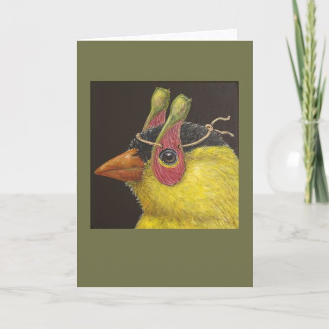 Abe la carte de voeux goldfinch (Devant)
