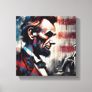 ABE LINCOLN 16TH U.S PRESIDENT 3 CANVAS PRINT
