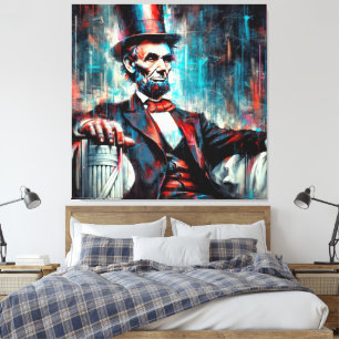 ABE LINCOLN 16TH U.S PRESIDENT 6 CANVAS PRINT