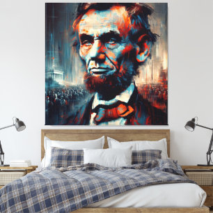 ABE LINCOLN 16TH U.S PRESIDENT CANVAS PRINT
