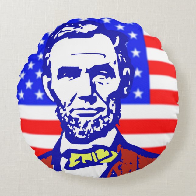 ABE LINCOLN 3 THROW PILLOW (Front)