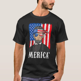 Abe Lincoln 4th Of July   Mens 4th Of July T-Shirt