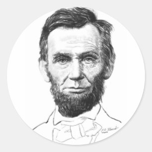 Abe Lincoln Classic Round Sticker