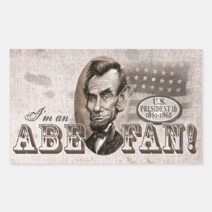 Abe Lincoln Fan Sticker