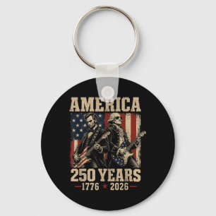Abe Lincoln Founding Father Guitar 250th Keychain