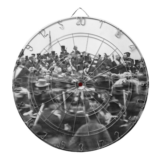 Abe Lincoln Gettysburg Address: End of Civil War Dartboard (Front)
