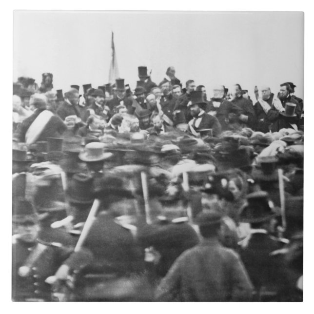 Abe Lincoln Gettysburg Address: End of Civil War Tile (Front)