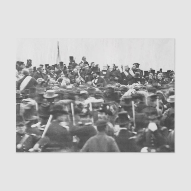 Abe Lincoln Gettysburg Address: End of Civil War Tissue Paper (Front)