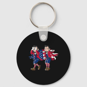 Abe Lincoln Griddy American Flag 4th Of July Keychain