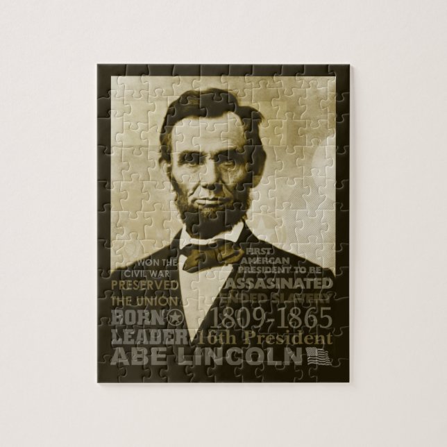 Abe Lincoln Jigsaw Puzzle (Vertical)