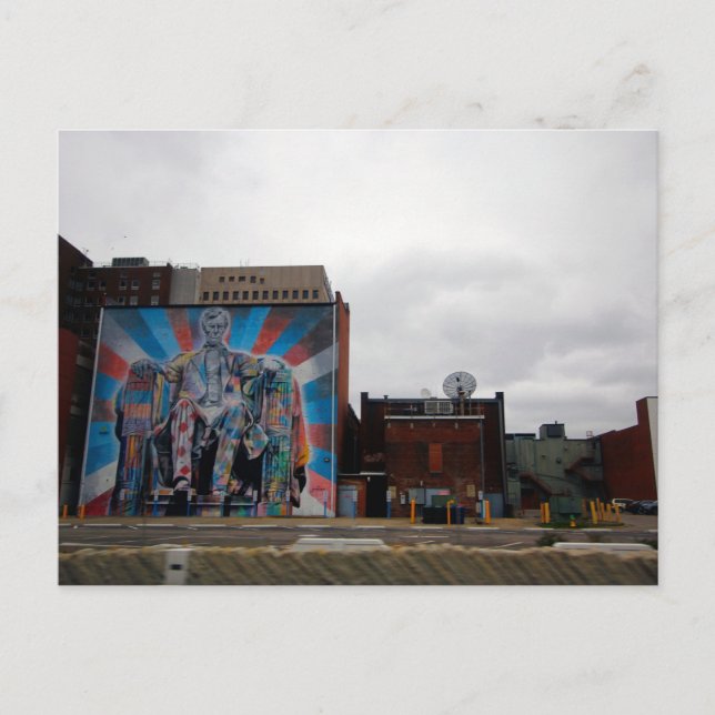 Abe Lincoln Mural, Lexington, Kentucky Postcard (Front)
