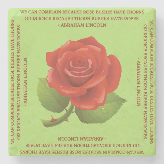 ABE LINCOLN QUOTE STONE COASTER (Front)