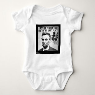 Abe Lincoln & "Stand Firm" Quote Baby Bodysuit