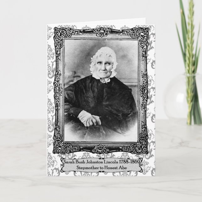 Abe Lincoln's Stepmother Mother's Day Card (Front)