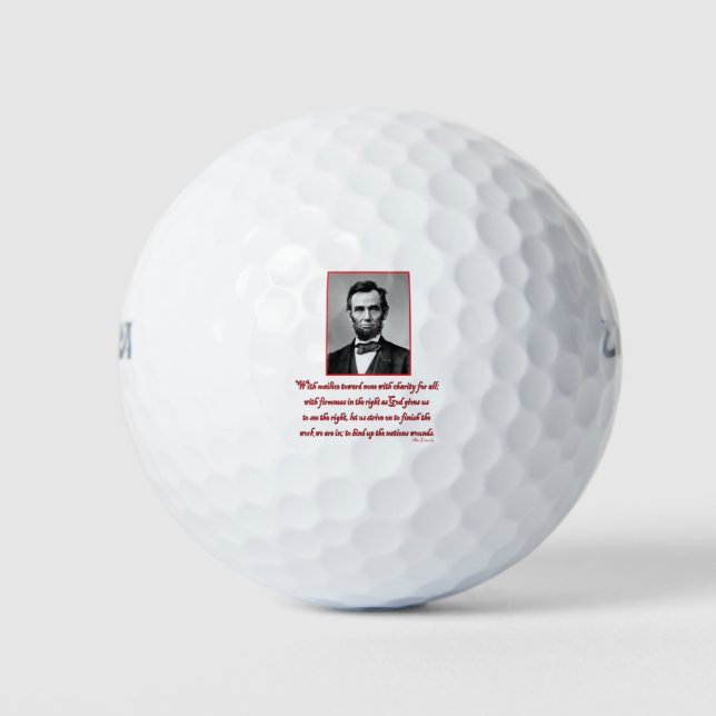 Abe-Malice-toward-none Golf Balls (Front)