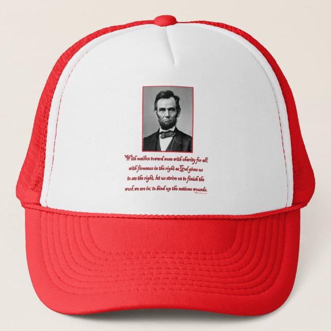 Abe-Malice-toward-none Trucker Hat (Front)