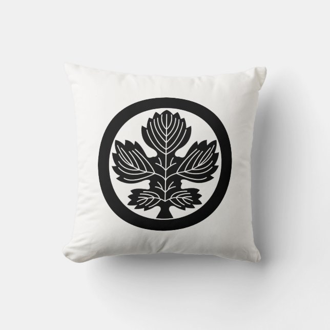 Abe no Kaji no Ha Throw Pillow (Front)