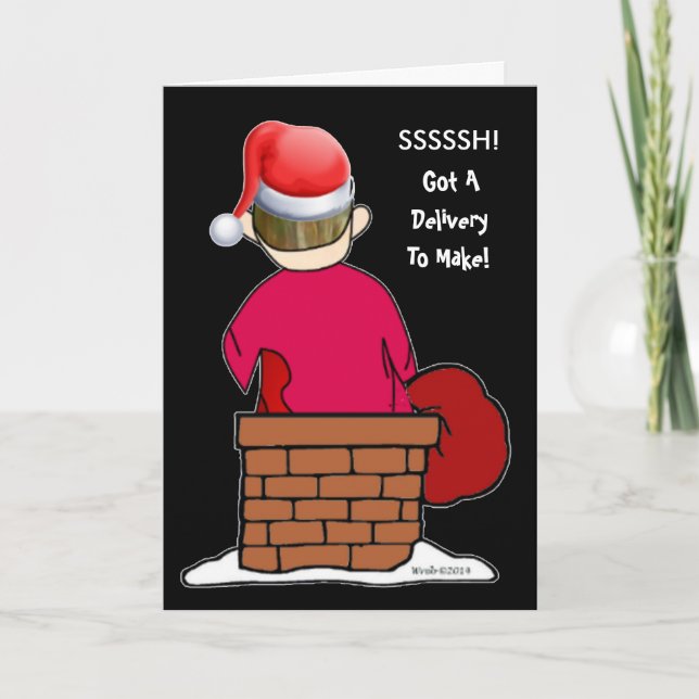 Abe R Doodle Makes a Delivery Holiday Card (Front)