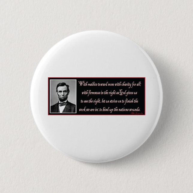 Abe-With-Mailce-Toward-None 2 Inch Round Button (Front)