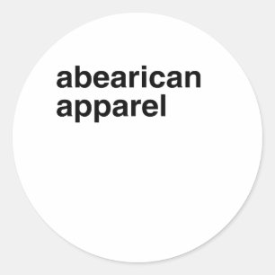 Abearican Apparel Classic Round Sticker