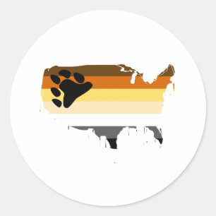 Abearican Classic Round Sticker