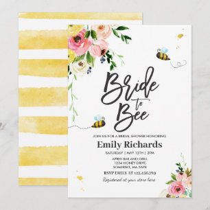 Abee Bridal Shower Invitation Floral Bride À Avoir