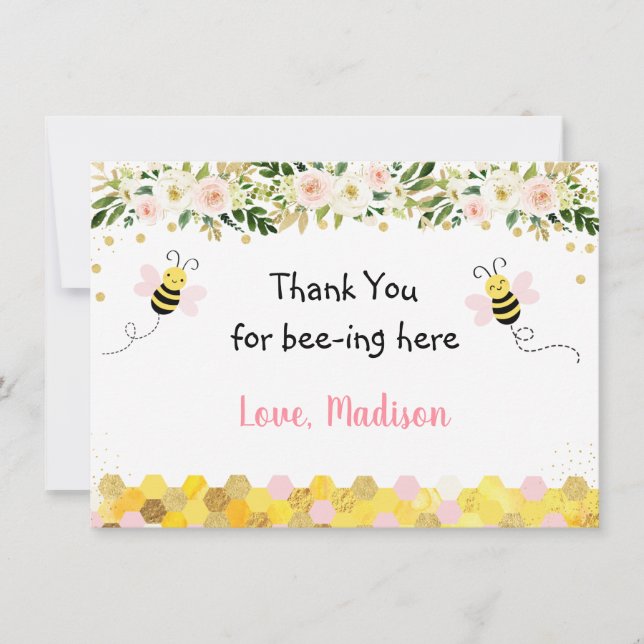 Abee rose or Floral Merci d'anniversaire (Devant)