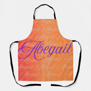 Abegail Repeating Name Pattern  Apron
