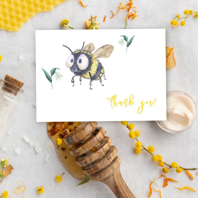 Abeille à bulle aquarelle - merci (Créateur téléchargé)