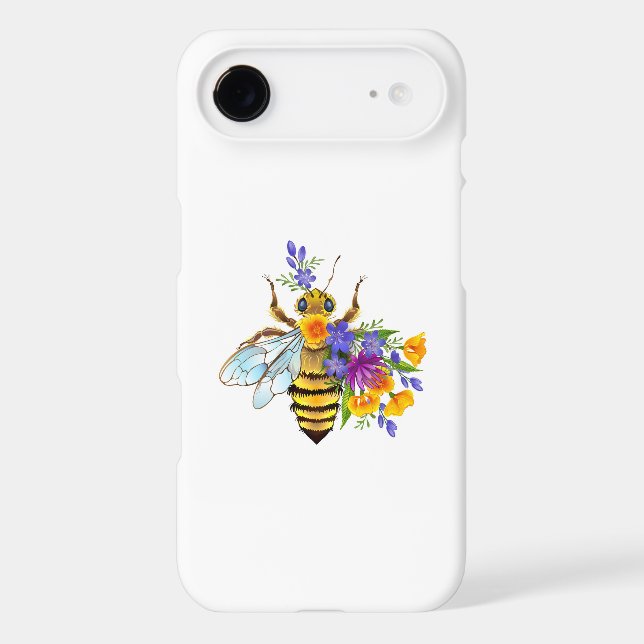 Abeille à fleurs avec plantes sauvages (Verso)