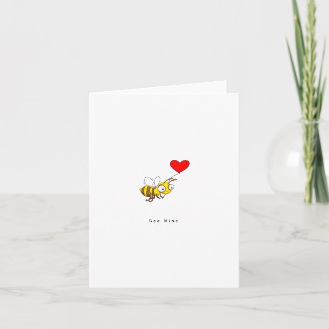 Abeille à moi. Carte de jour Valentines (Devant)