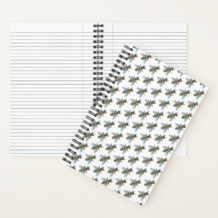 Abeille (blanc) - Cahier à reliure spirale