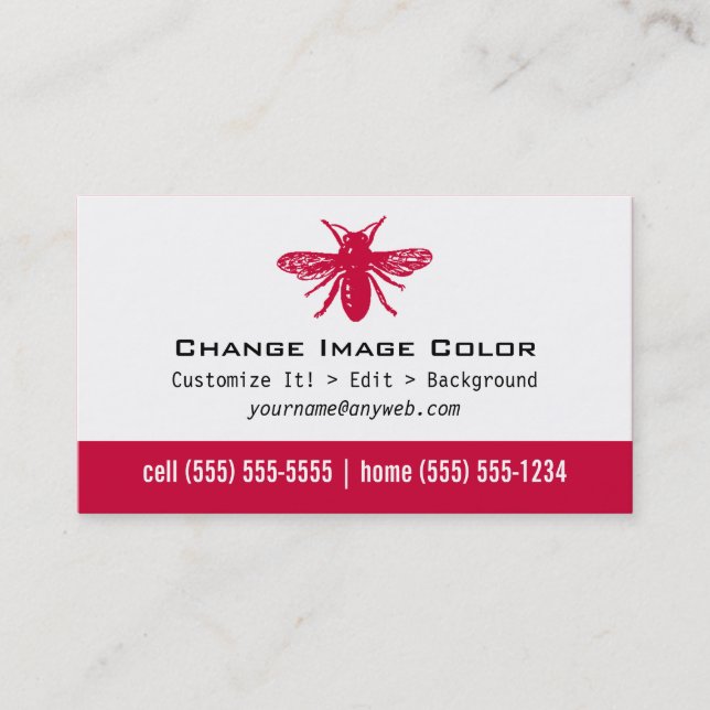 Abeille - carte de visite personnel (Devant)