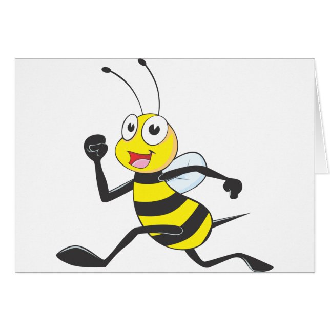 Abeille courante heureuse (Devant horizontal)